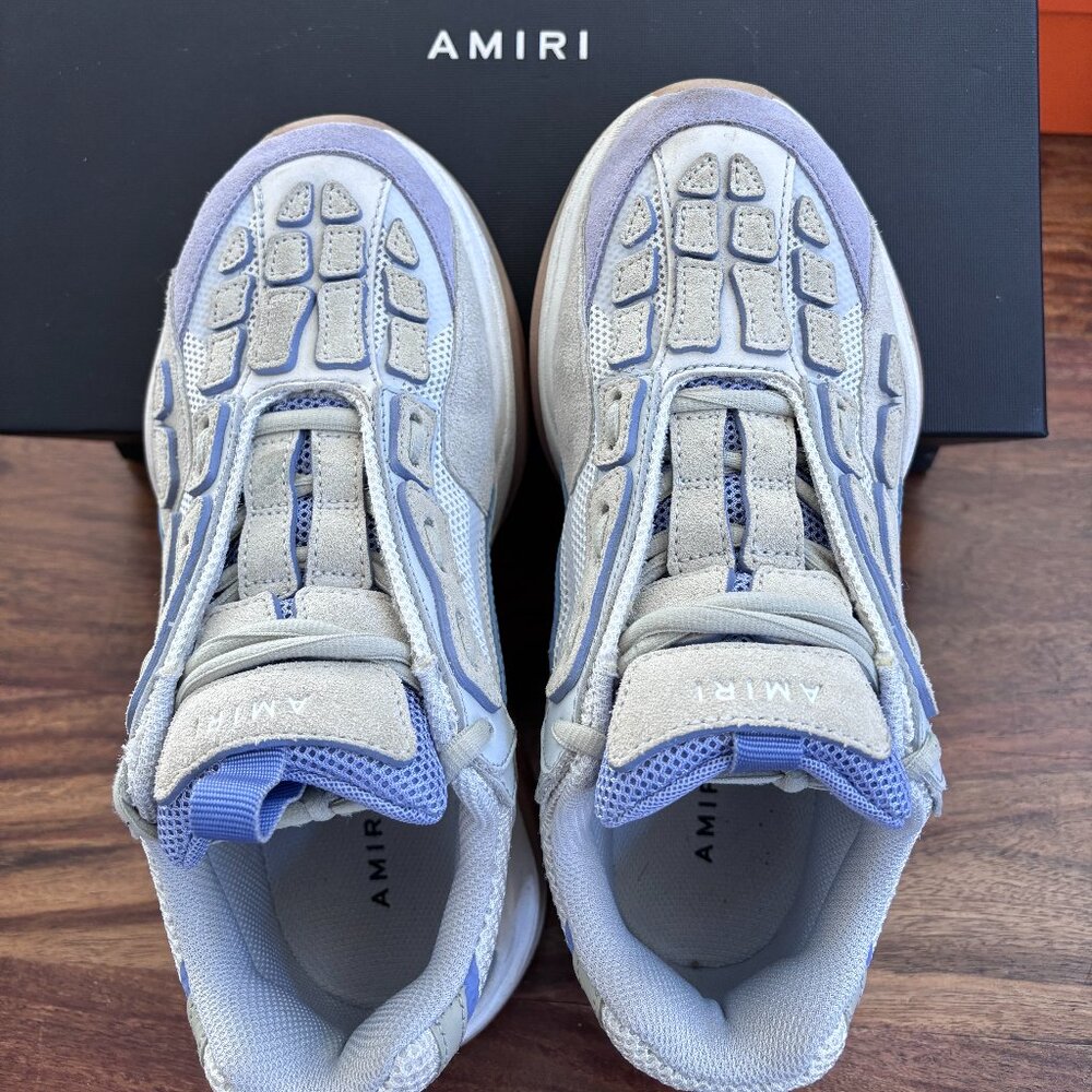 Pre-owned Amiri Bone Runner Grey Skeleton Sneaker - EU 37